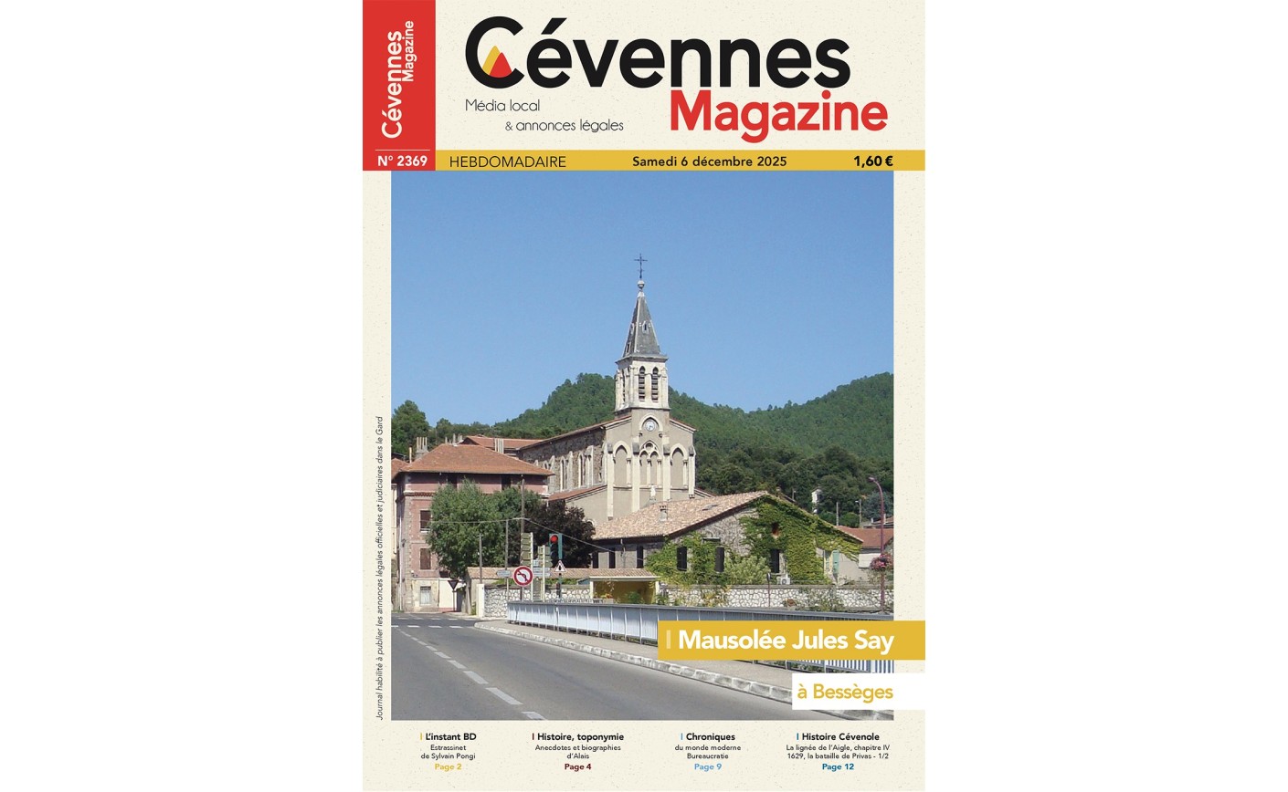 SOMMAIRE N° 2369 du samedi 6 décembre 2025