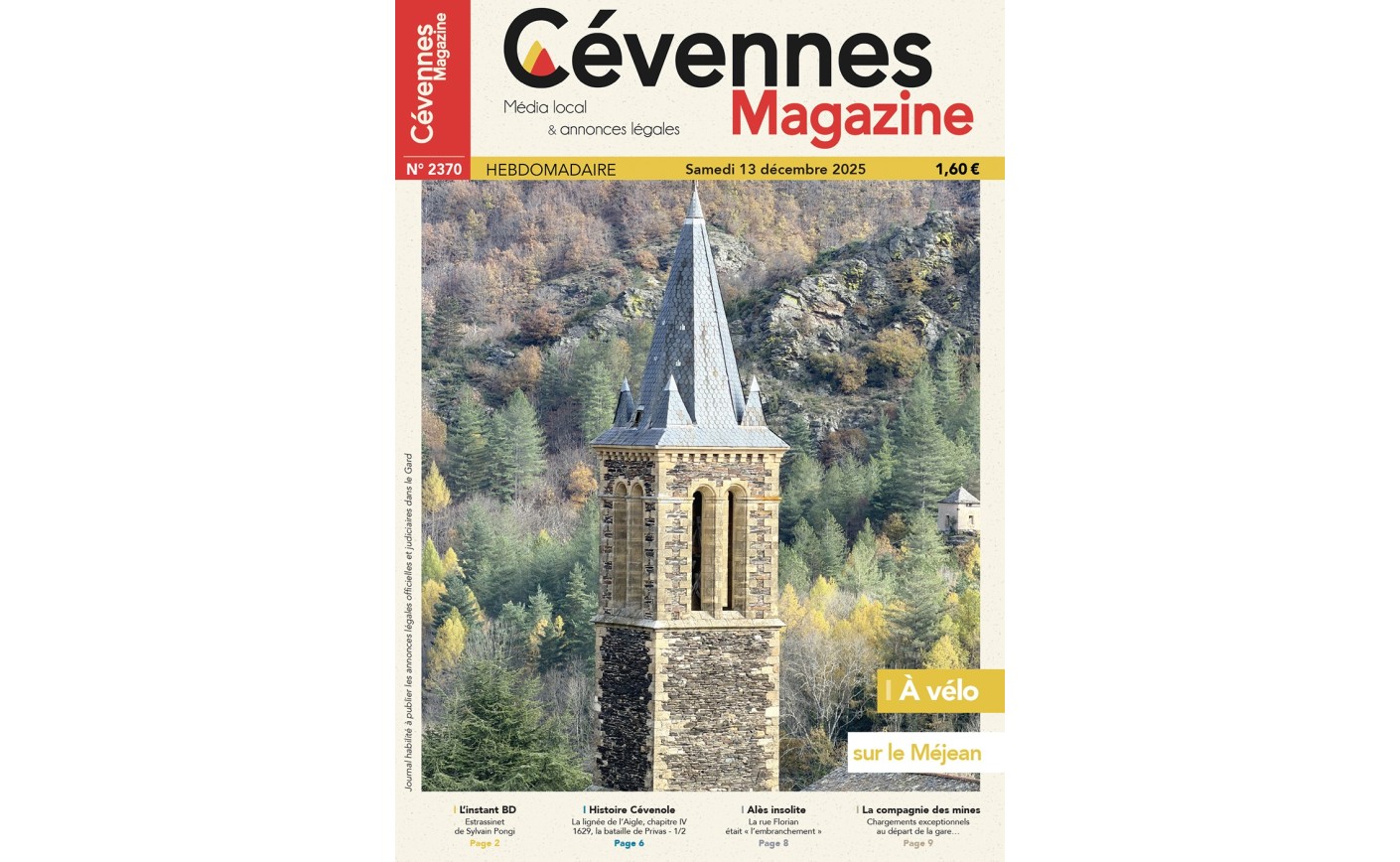 SOMMAIRE N° 2370 DU SAMEDI 13 DÉCEMBRE 2025