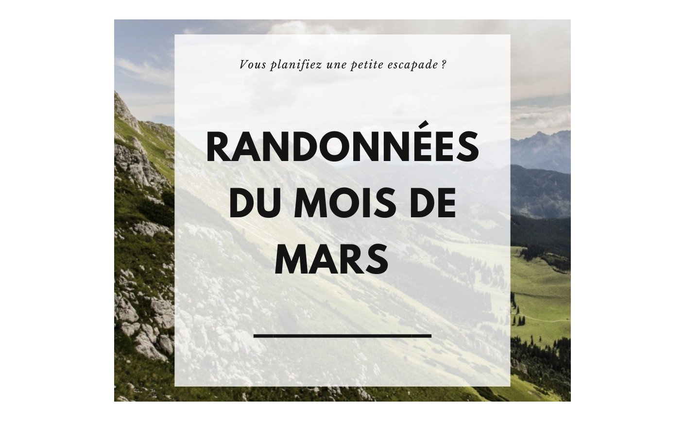 RANDONNÉES EN CÉVENNES - MARS 2026