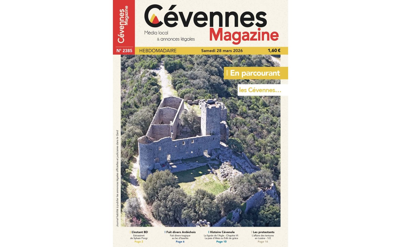 SOMMAIRE N° 2385 du samedi 28 mars 2026
