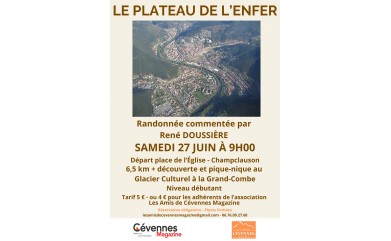 Randonnée « Le plateau de l’enfer » à Champclauson