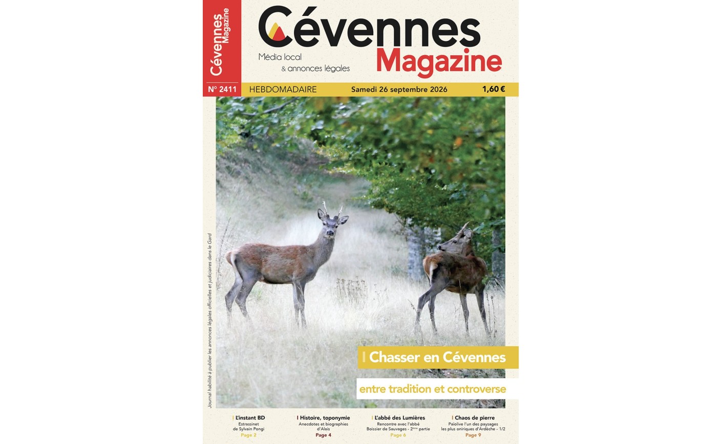 SOMMAIRE N° 2411 du samedi 26 septembre 2026