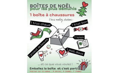 OPÉRATION SOLIDAIRE : BOÎTES DE NOËL POUR LES PLUS DÉMUNIS