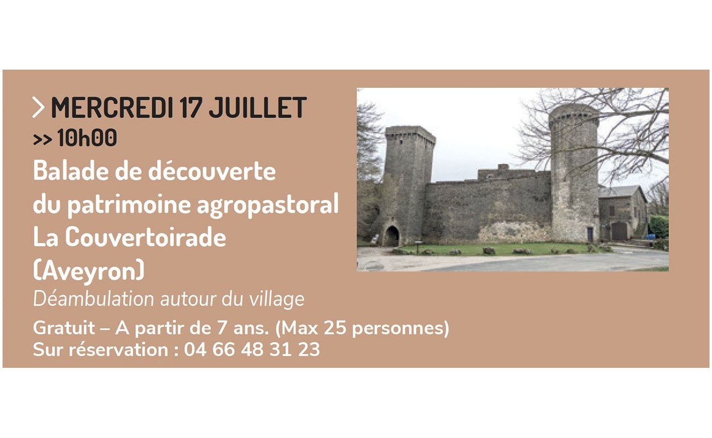 Ballade de découverte du patrimoine agropastoral – La Couvertoirade (Aveyron) – 10h