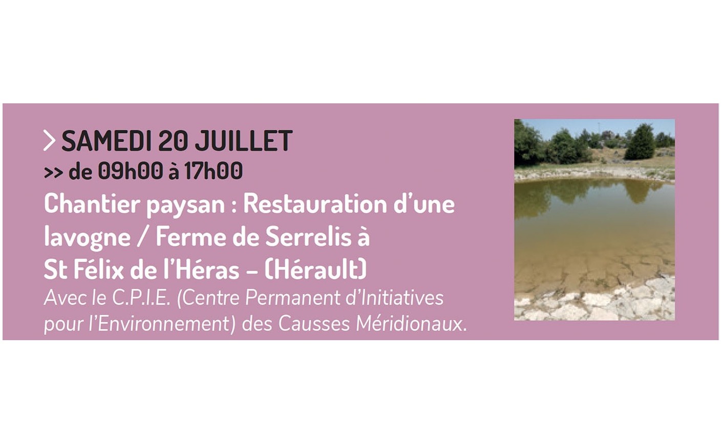 Chantier paysan : Restauration d'une Lavigne/ ferme de Serrelis à ST FÉLIX DE L'HÉRAS