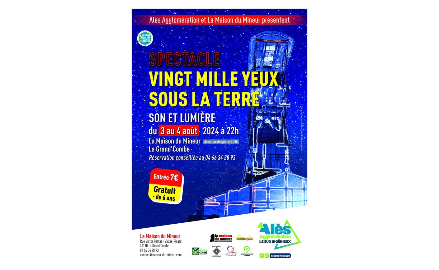 SPECTACLE SON ET LUMIÈRE « Vingt mille yeux sous la terre » à La Grand' Combes 