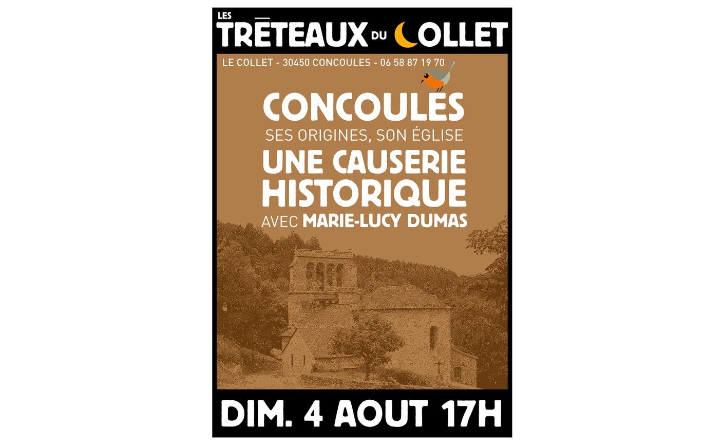 CONCOULES ses originies, son église, une causerie historique - 4 août 