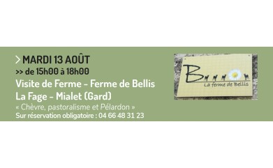 Visite de la Ferme de Bellis à Mialet le mardi 13 août 