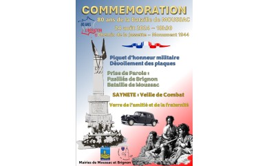 Commémoration - 80 ans de la Bataille de Moussac - Samedi 24 août 