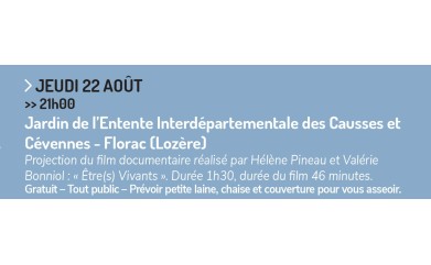 Projection d'un film documentaire - Jeudi 22 août à Florac