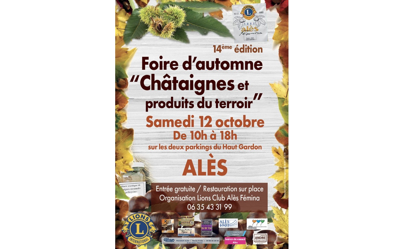 Fête à la Châtaigne – Samedi 12 octobre à ALÈS