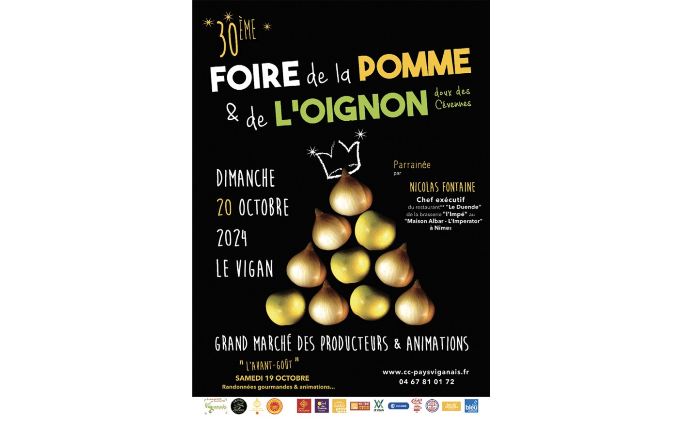 30ème Foire de la Pomme & de l’oignon doux des  dimanche 20 octobre à LE VIGAN