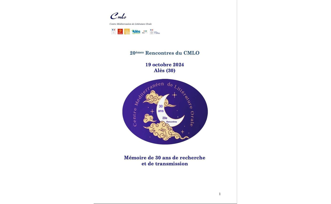 Journée de Rencontres du CMLO le samedi 19 octobre 2024 à Alès