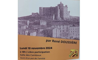 SAINTE CÉCILE D’ANDORGE - Conférence  « Et le vieux village de Portes disparut » Ce soir 18/11