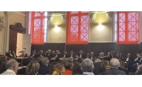 Audience solennelle du Tribunal de Commerce de Nîmes, Jean-Marie ALBOUY passe le relais à Marie-France BANCEL. 