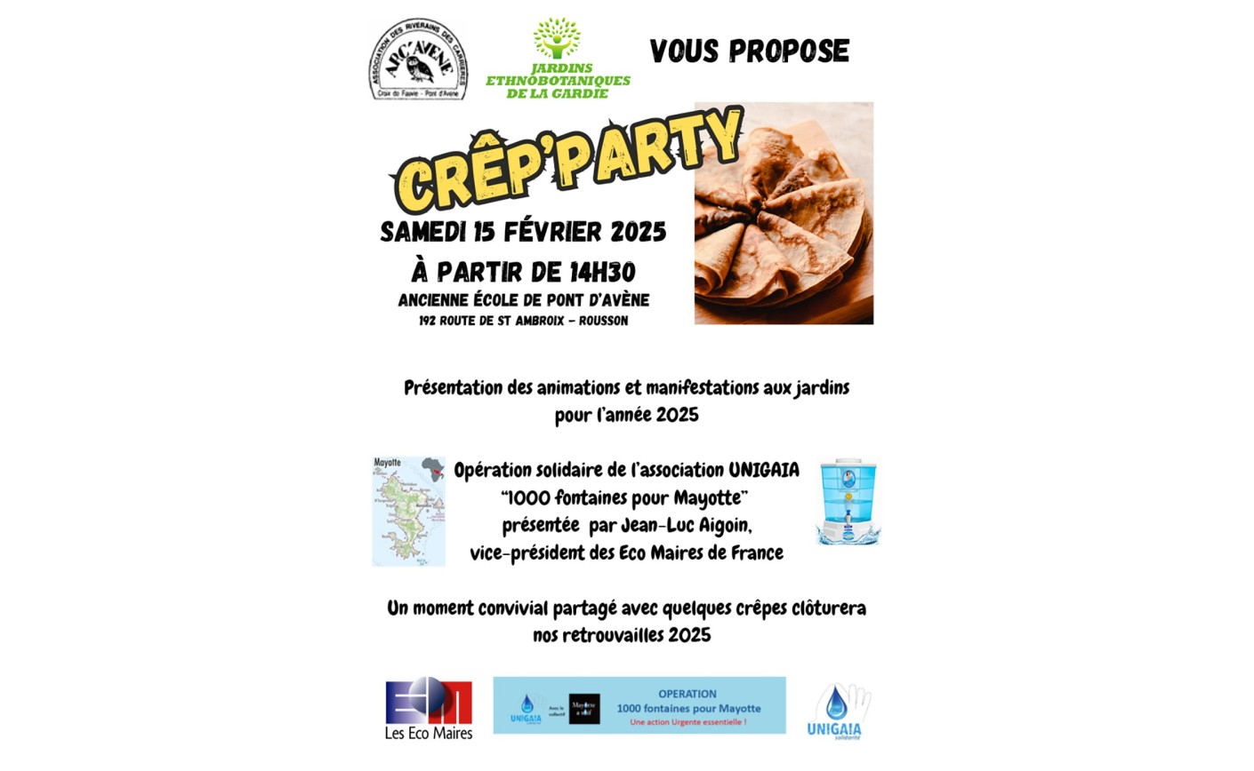 CREP'PARTY - Samedi 15 février 2025 à ROUSSON