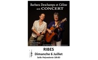 Concert barbara DESCHAMPS et CELINE à RIBES le dimanche 6 juillet