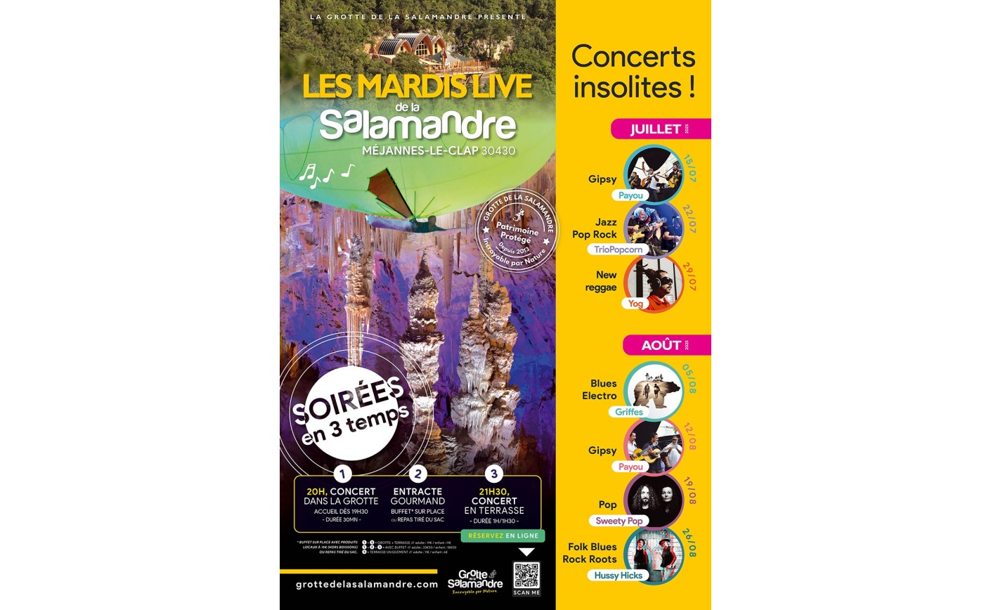 Les Mardis Live de la Grotte de la Salamandre Un Été Musical Exceptionnel