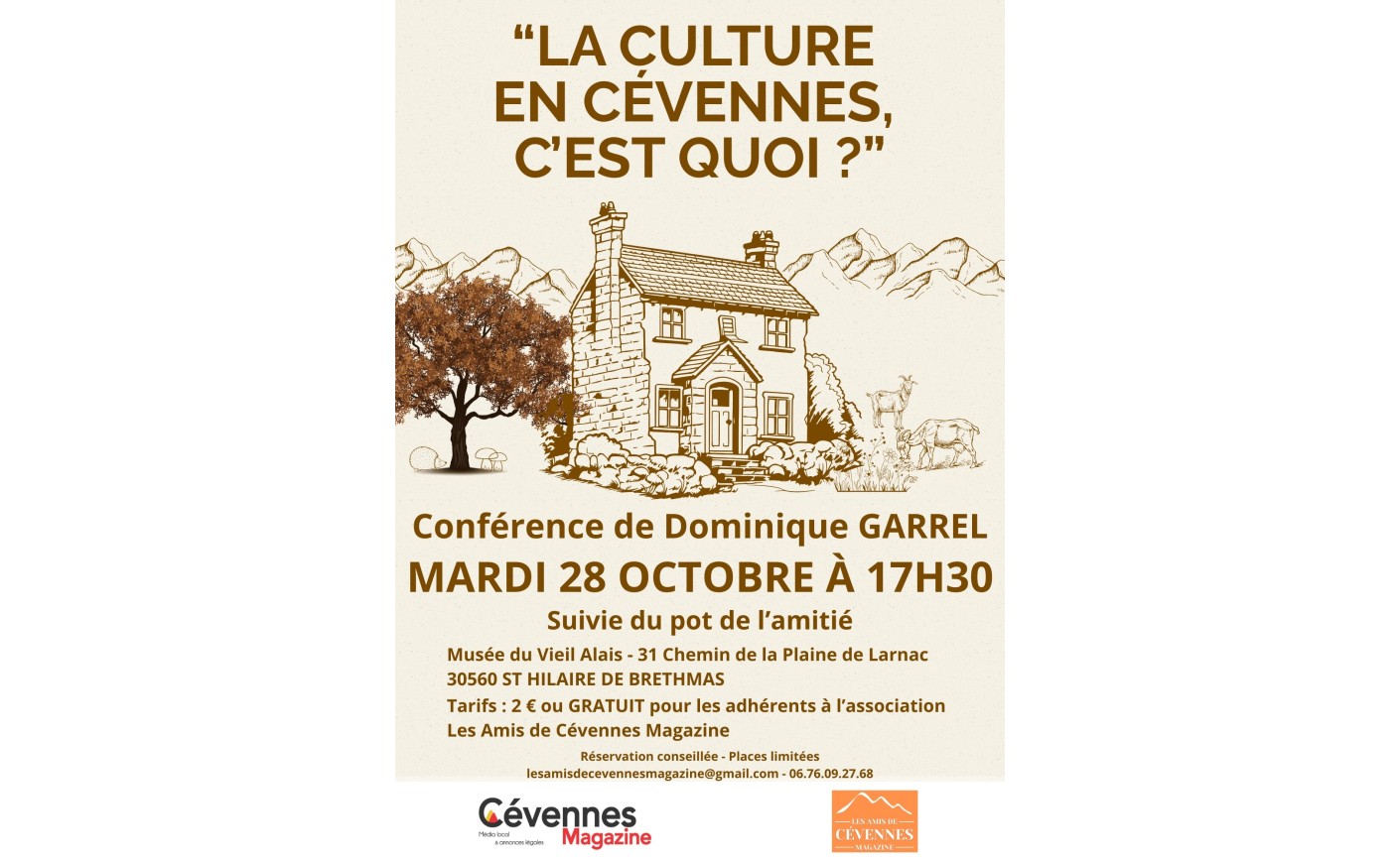 ?️ Conférence : « La culture en Cévennes, c’est quoi ? »