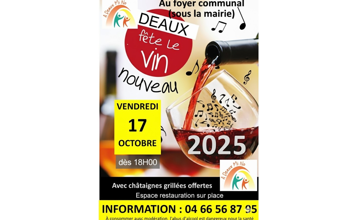 Fête du Vin Nouveau 2025 à Deaux : Un Rendez-vous Gourmand et Festif !